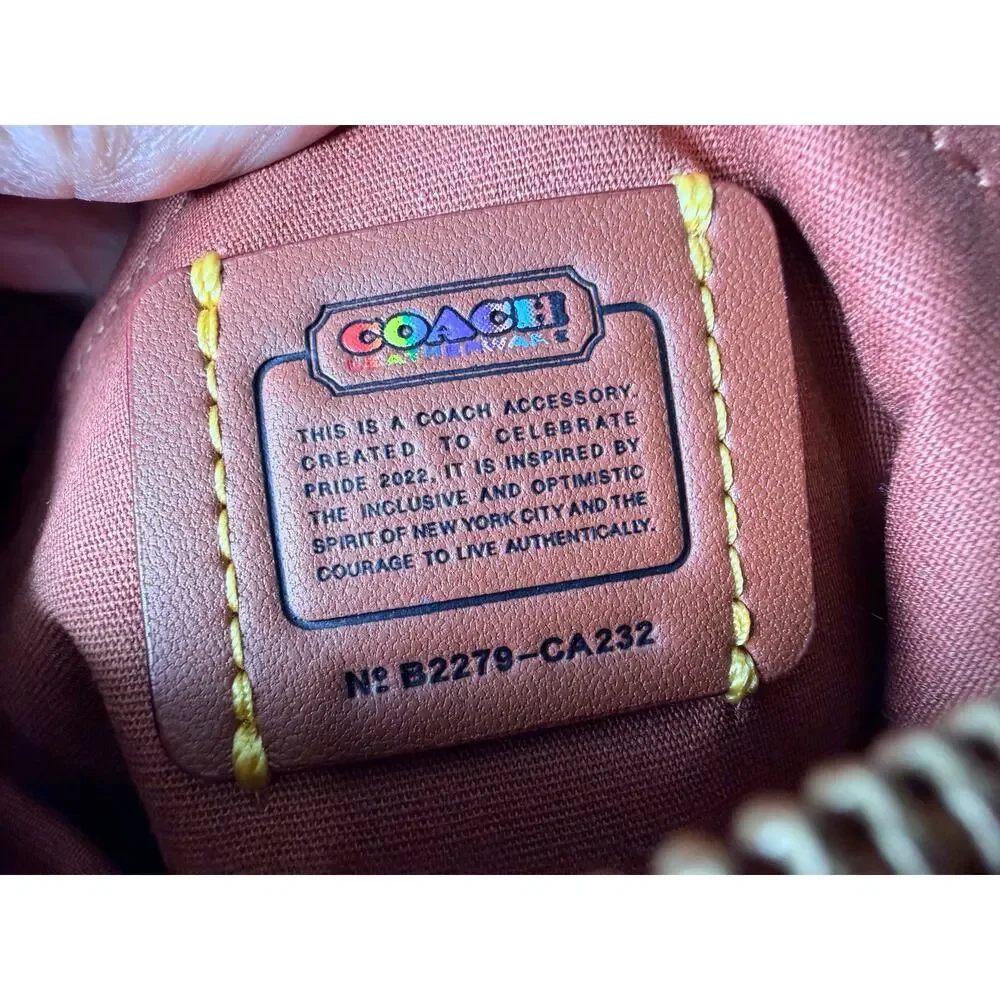 Coach Pride 2022 Rainbow Signature Kitt Messenger Crossbody Bag CA232